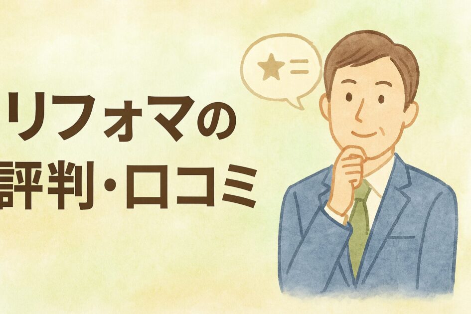 【独占情報】リフォマの評判・口コミは？手数料・デメリットまで徹底解説！