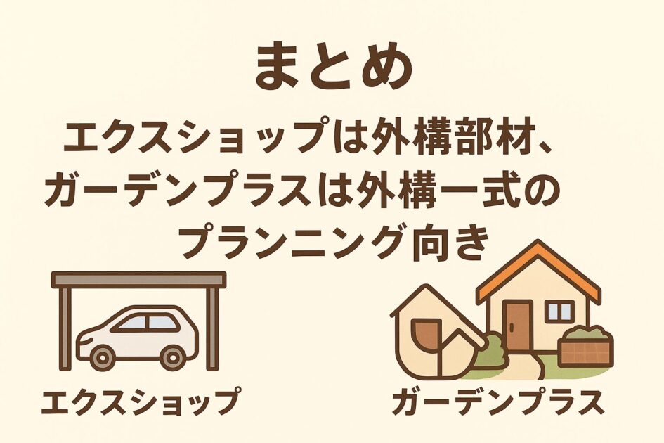 エクスショップとガーデンプラスの違いは?失敗しない選び方【口コミあり】