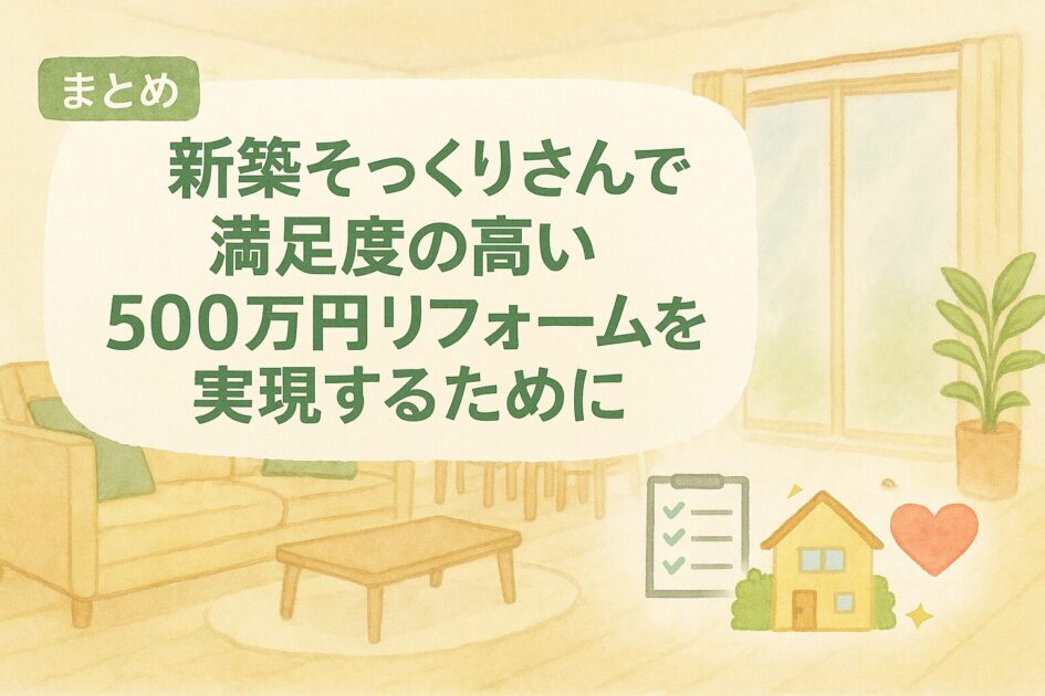 新築そっくりさんで500万円で実現できるリフォームを徹底分析!