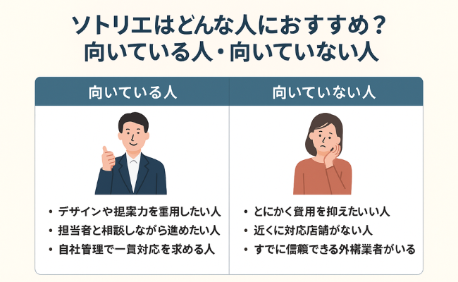 ソトリエはどんな人におすすめ？向いている人・向いていない人