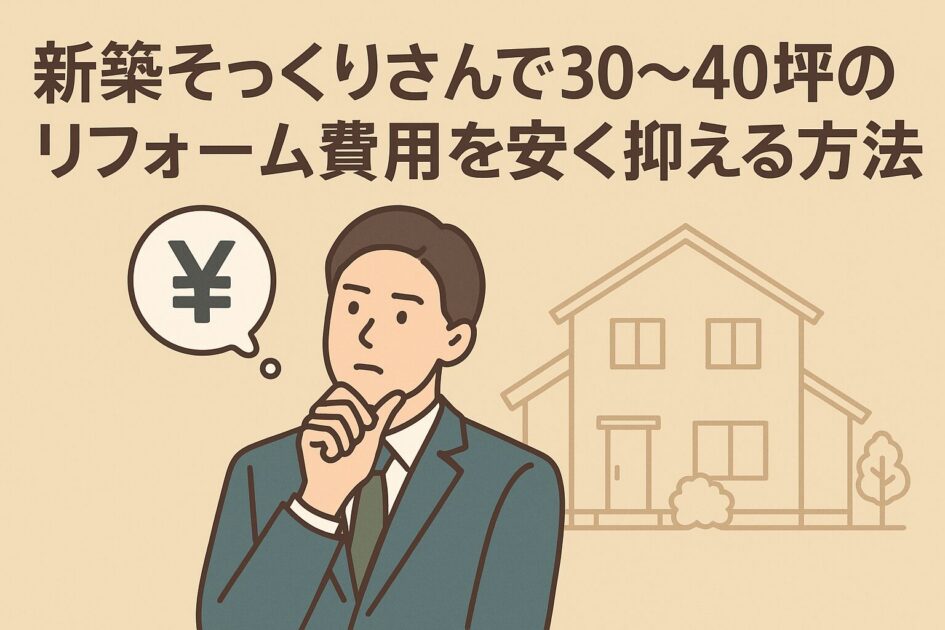 【保存版】新築そっくりさん30坪・40坪の費用相場｜坪単価・実例・築年数で徹底比較