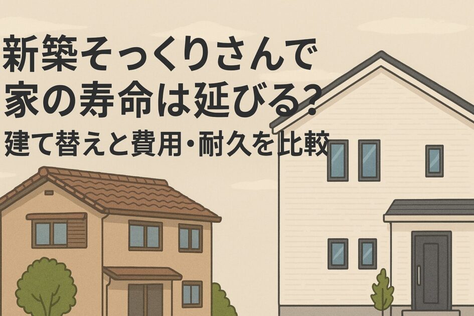 新築そっくりさんで家の寿命は延びる？建て替えと費用・耐久を比較