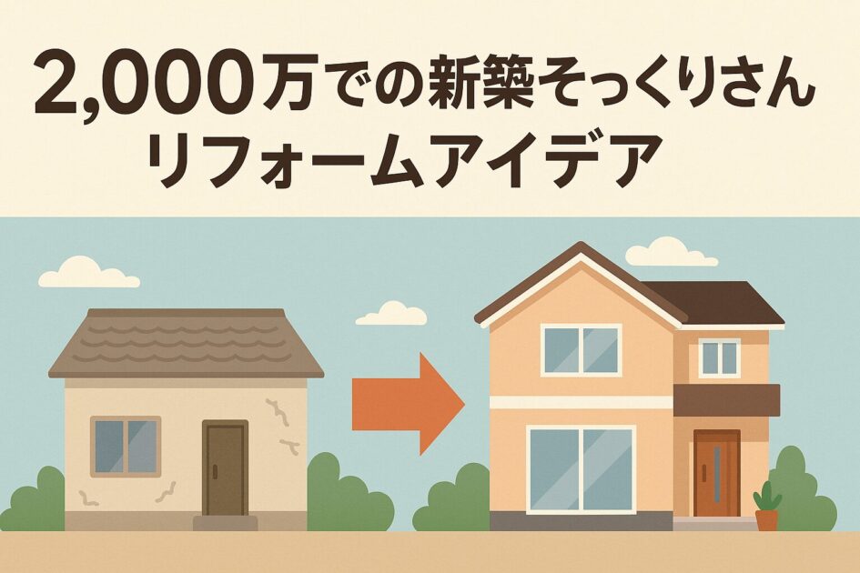 【2,000万円で実現！】新築そっくりさんのリフォームアイデアと事例を紹介