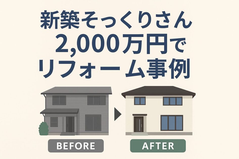 【2,000万円で実現！】新築そっくりさんのリフォームアイデアと事例を紹介